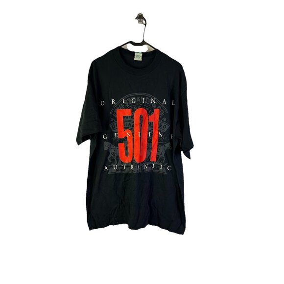 Vintage 90s Levis Spell Out Faded Short Sleeve T shirt USA - Picture 1 of 8